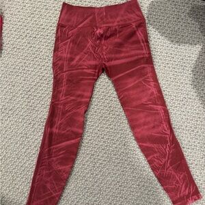 lululemon athletica Wine Red Patterned Leggings